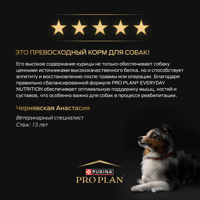 PRO PLAN® EVERYDAY NUTRITION для взрослых собак крупных пород с атлетическим телосложением, с высоким содержанием курицы