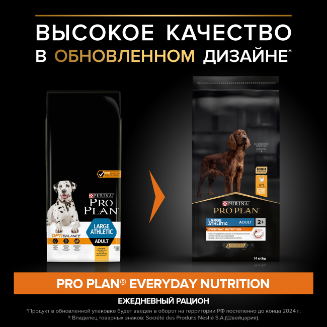 PRO PLAN® EVERYDAY NUTRITION для взрослых собак крупных пород с атлетическим телосложением, с высоким содержанием курицы