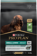 PRO PLAN® SENSITIVE DIGESTION для взрослых собак мелких и карликовых пород с чувствительным пищеварением, с высоким содержанием ягненка