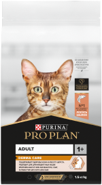 PRO PLAN® DERMA CARE для взрослых кошек для красоты шерсти и здоровья кожи, с высоким содержанием лосося